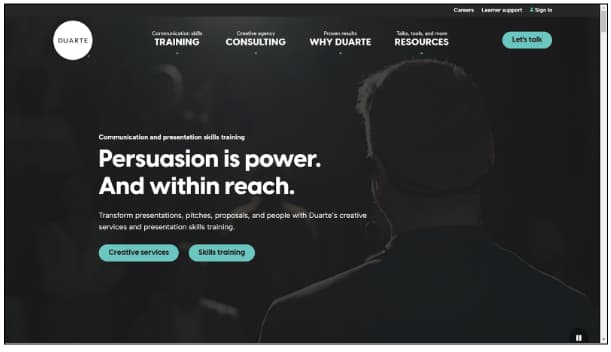 Duarte, Inc. website home page 