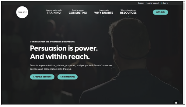 Duarte, Inc. website home page 