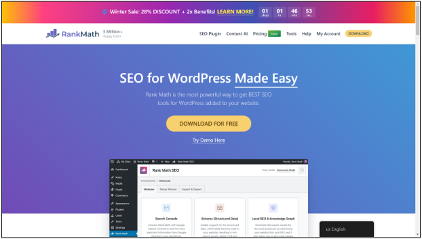 Rank Math WordPress SEO plugin