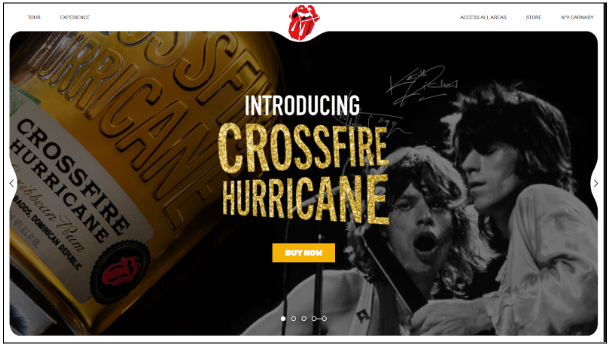 Rolling Stone’s website home page 
