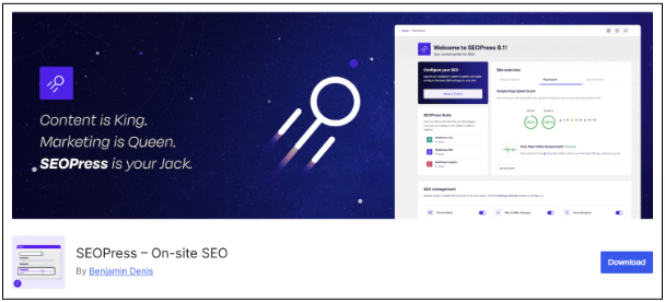 SEOPress Plugin Download page 
