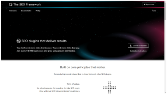 The SEO Framework home page