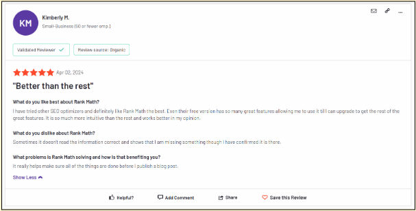 User Review G2