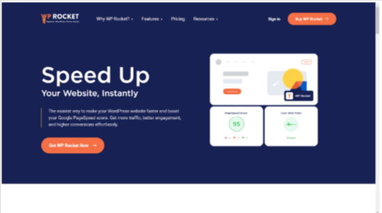 WP Rocket home page