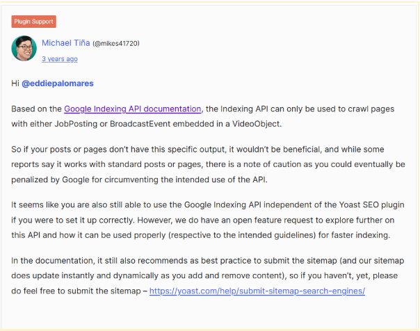 WordPress Forums User Comment