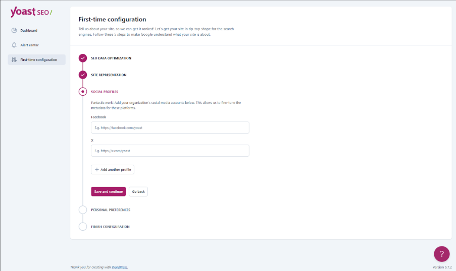 Yoast SEO: First time configuration 