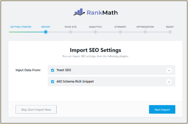 Rank Math Setup Process