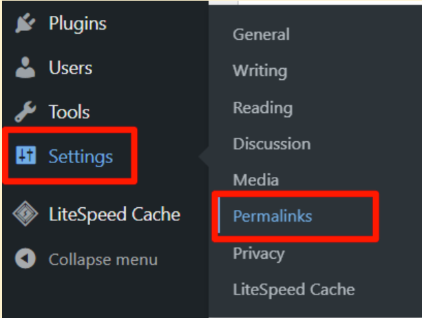 Permalink settings in WordPress