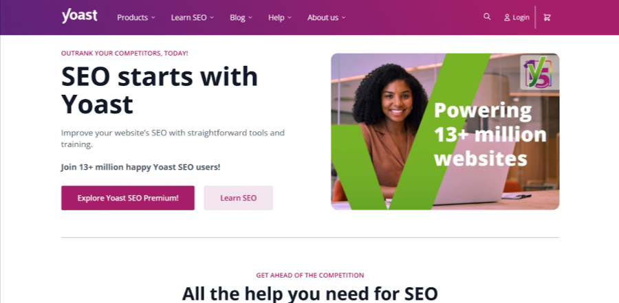 Yoast SEO homepage



