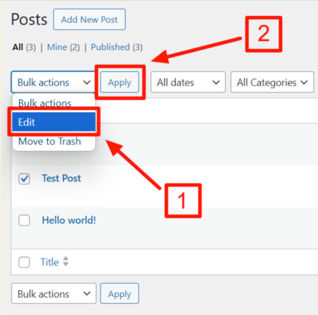 editing post and applying changes in bulk on wordpress