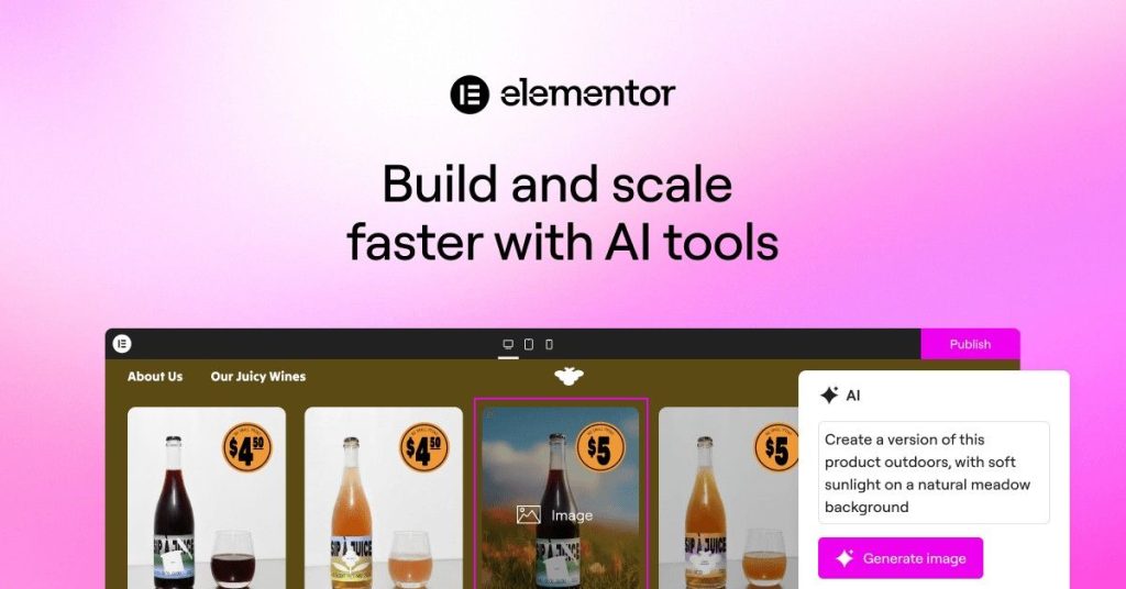 AI tools for Site Building (Elementor One) AI tools for Site Building (Elementor One)