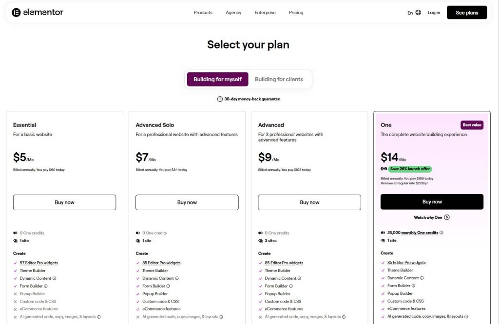 Elementor Pro Pricing Details Elementor Pro Pricing Details